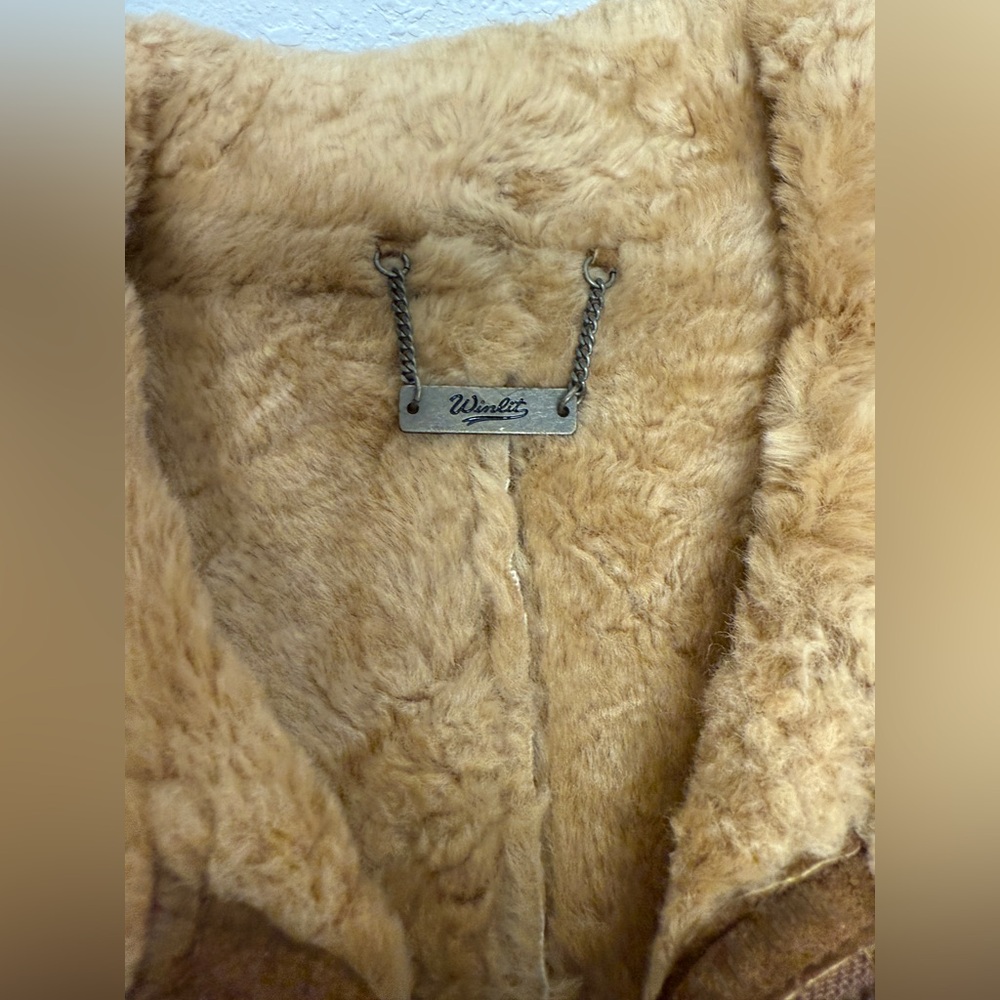 Winlit Genuine Leather Faux Fur Trim Jacket Women’s XL Brown - Picture 10 of 10